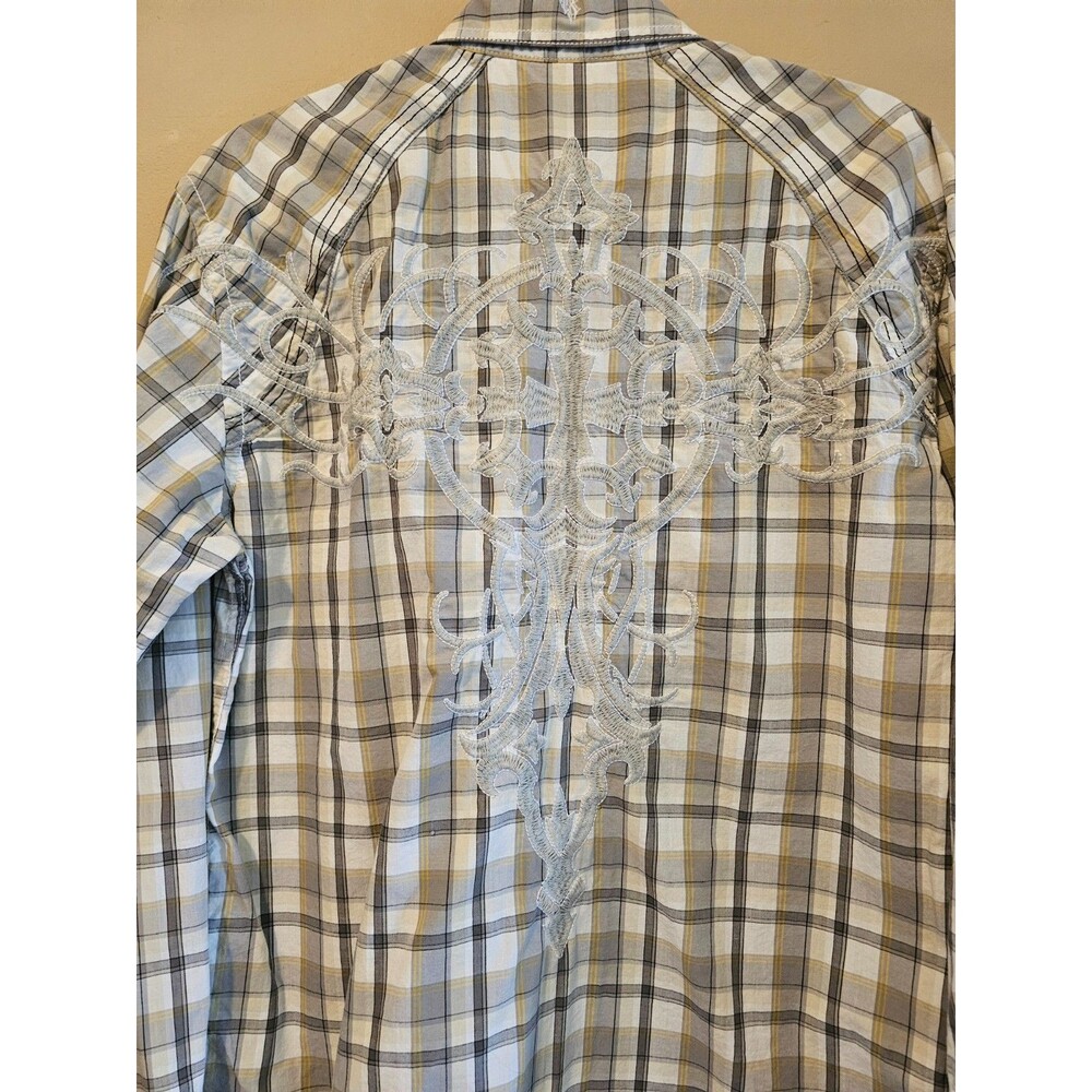 ROAR CLOTHING Shirt Mens M Button Down Embroidered Long Sleeve, Rodeo - Picture 4 of 8